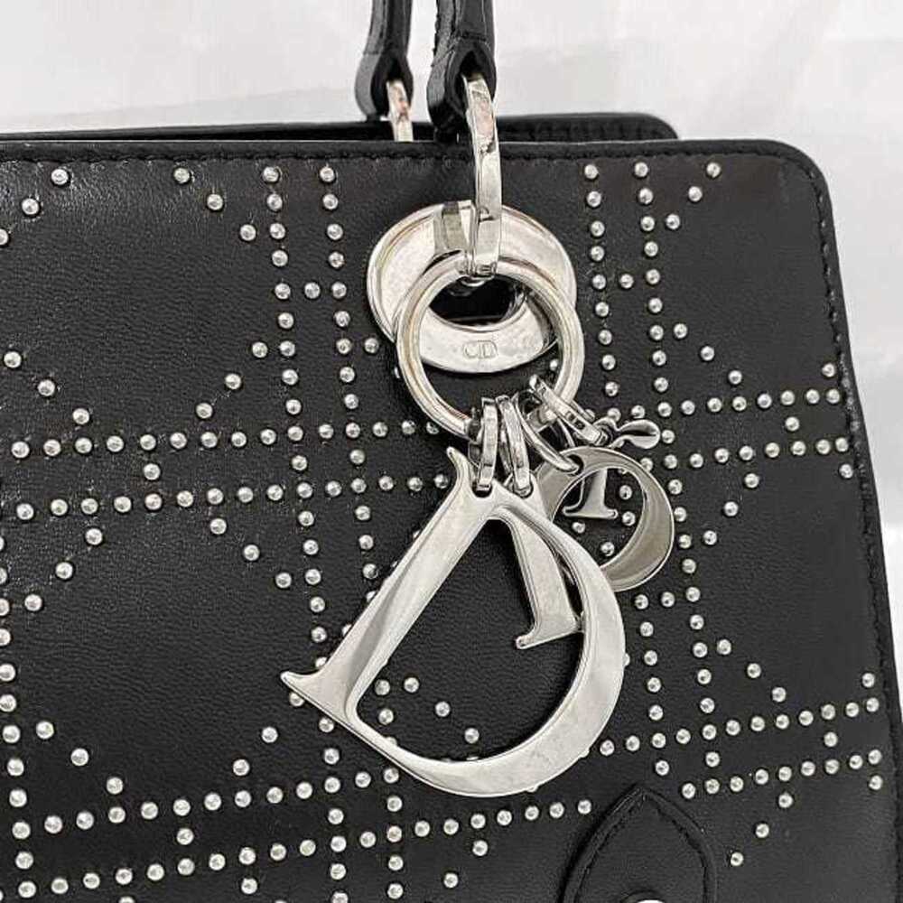 CHRISTIAN DIOR Black Leather Shoulder Bag - Picture 9 of 11